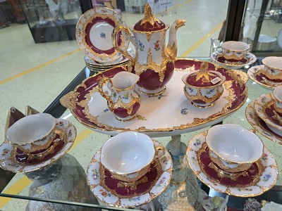 27055096c - Mokka- bzw. Espresso-Service für 6 Personen, Meissen, 20. Jh., Meissen, 1970er Jahre, 2. ...