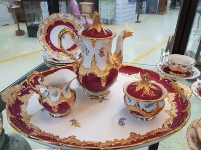 27055096h - Mokka- bzw. Espresso-Service für 6 Personen, Meissen, 20. Jh., Meissen, 1970er Jahre, 2. ...