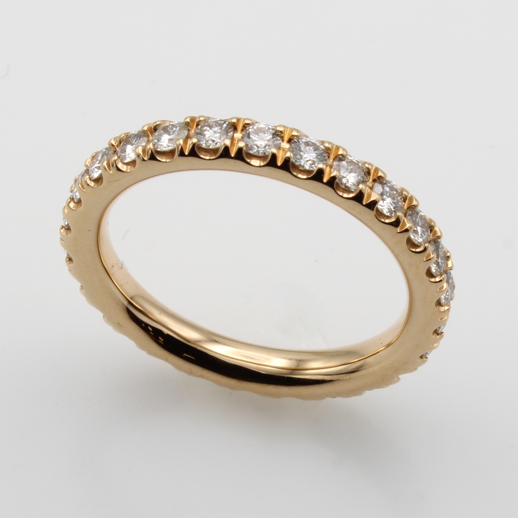 Image 27055110 - Memoryring mit Brillanten, RG 750/000, 26 Brill. zus. ca. 0.91 ct Weiß/si in Krappen- ...