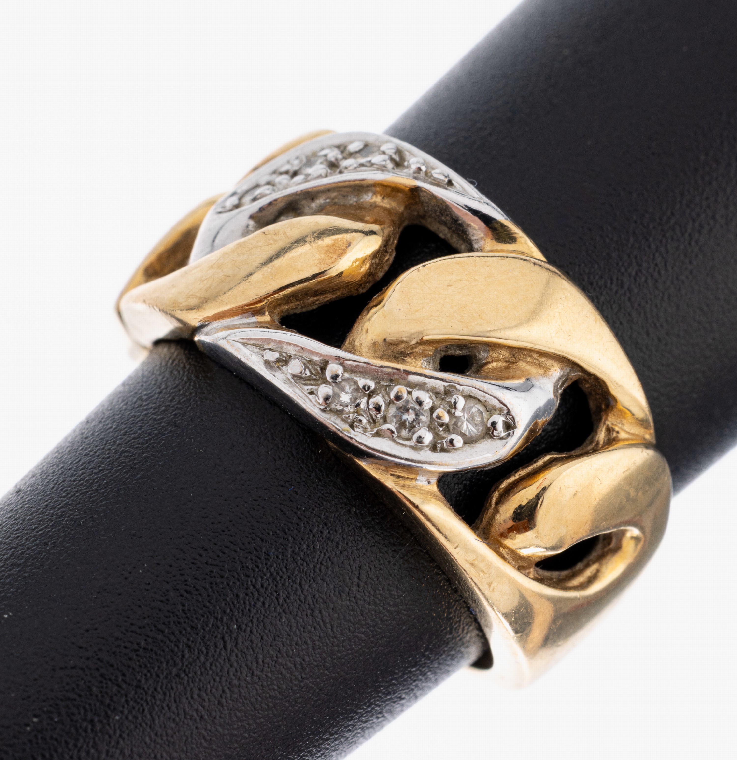 Image 27055168 - 14 kt Gold Brillant-Ring, GG/WG 585/000, 6 Brillanten zus. ca. 0.03 ct Weiß/p, RW 51, ...