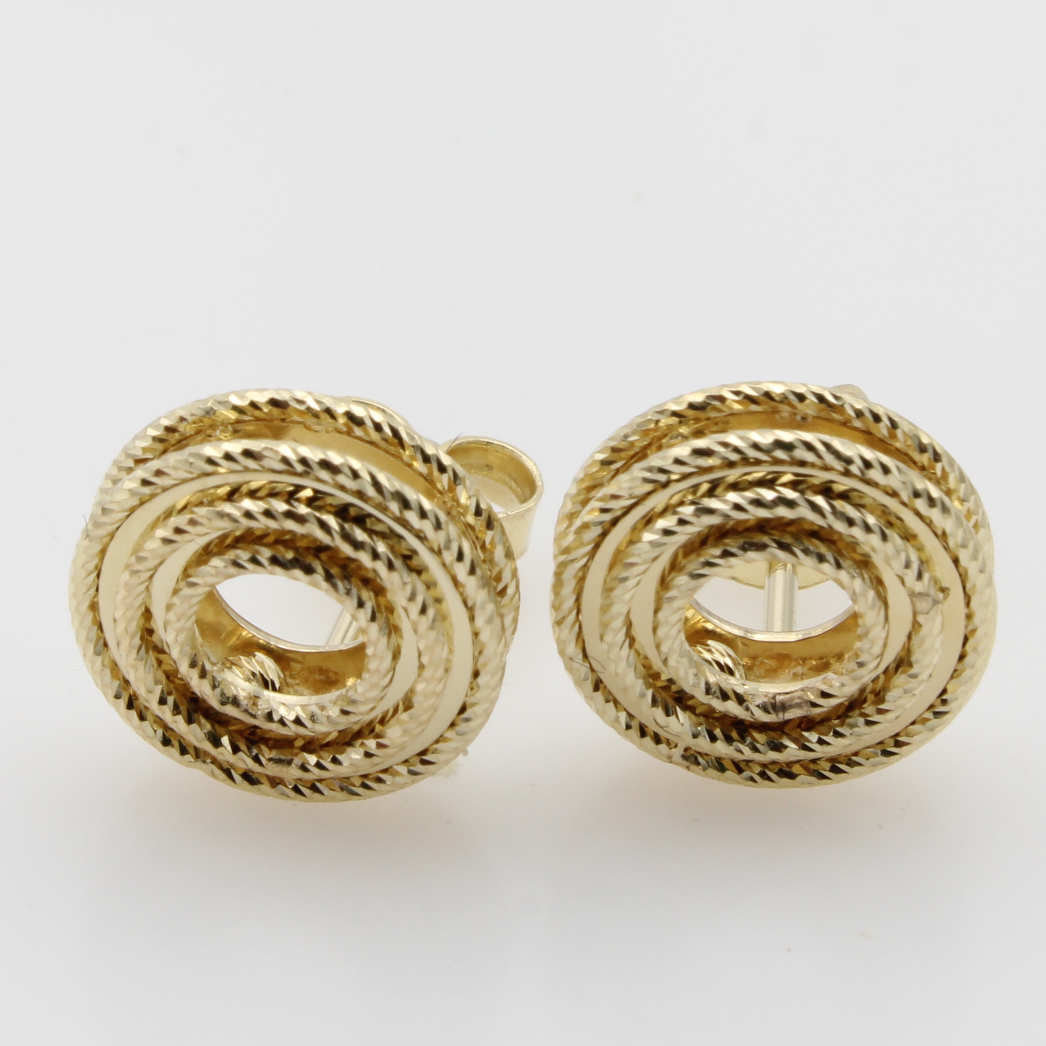 Image 27055210 - Paar Ohrstecker, GG 585/000, strukturiert