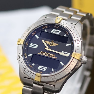27055370a - BREITLING Herrenarmbanduhr Aerospace Referenz F65362, Chronometer in Titan/Gold ...