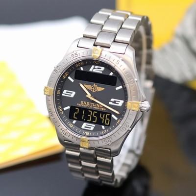 27055370b - BREITLING Herrenarmbanduhr Aerospace Referenz F65362, Chronometer in Titan/Gold ...