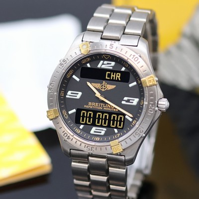 27055370c - BREITLING Herrenarmbanduhr Aerospace Referenz F65362, Chronometer in Titan/Gold ...