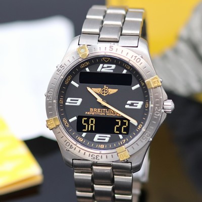 27055370e - BREITLING Herrenarmbanduhr Aerospace Referenz F65362, Chronometer in Titan/Gold ...