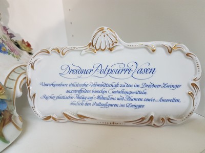 27055457q - Sehr große Prunk-Deckelvase, Sächsische Porzellan-Manufaktur Dresden, Potschappel, nach ...