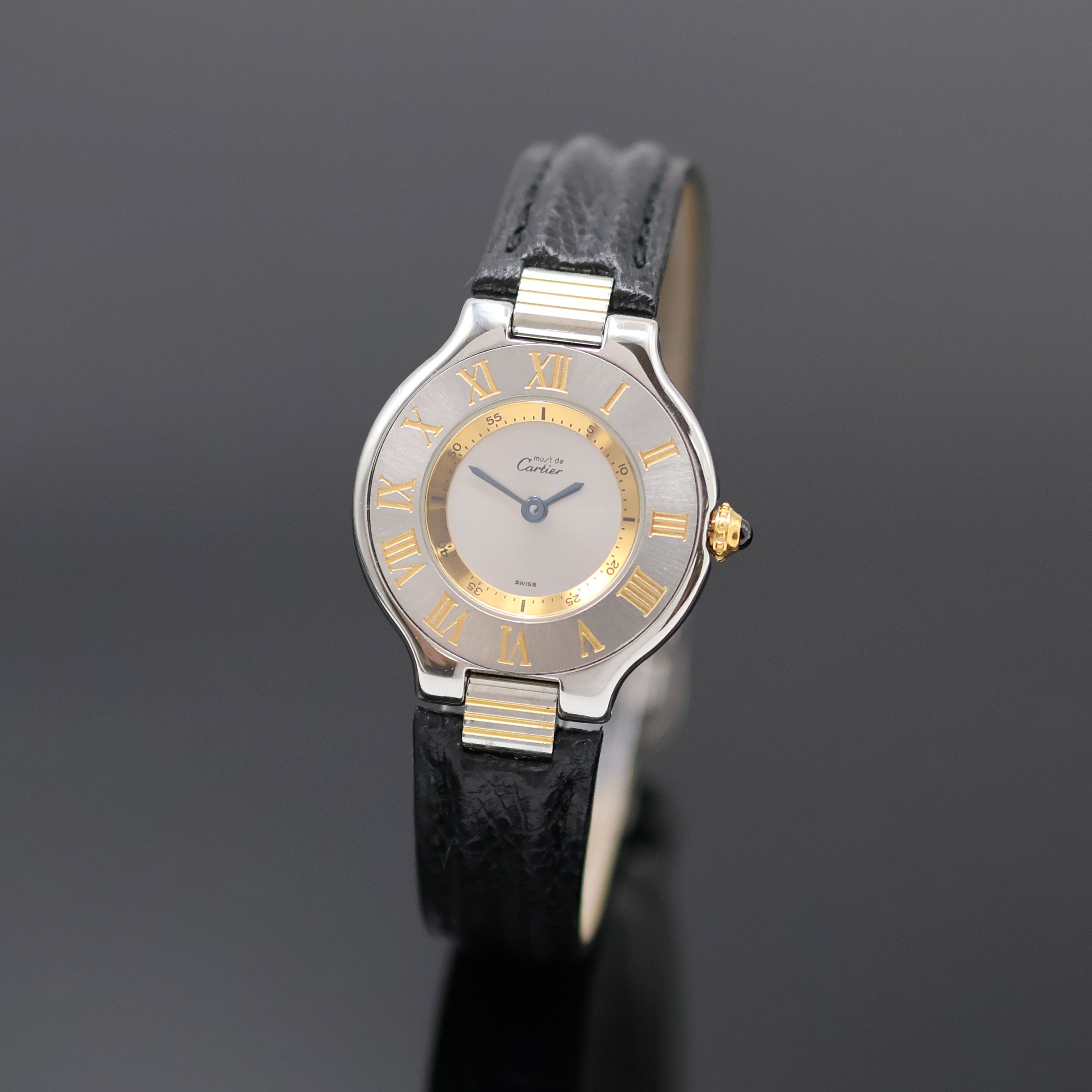 Image 27055565 - CARTIER Linie 21 Armbanduhr Referenz 1340, quarz, z. T. verg. Edelstahlgeh. inkl. orig. ...