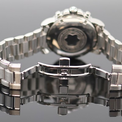 27055556d - MONTBLANC Herrenarmbanduhr mit Chronograph Referenz 7034, Automatik, Edelstahlgeh. inkl. ...