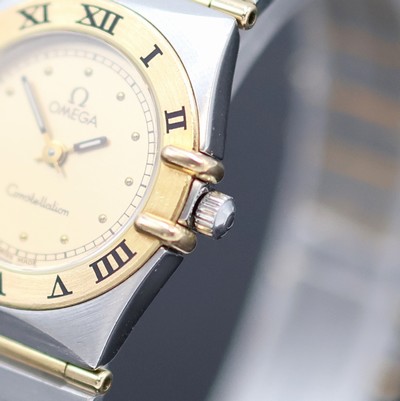 27055561c - OMEGA Constellation Damenarmbanduhr in Stahl/ Gold Referenz 795.1080, quarz, Boden ...