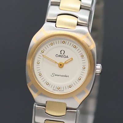 27055562a - OMEGA Damenarmbanduhr Seamaster Polaris Referenz 795.1022, quarz, goldintarsiertes ...