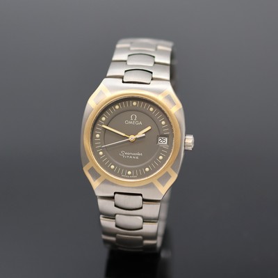 Image OMEGA Seamaster Polaris gents wristwatch in titanium/gold reference 3961100.1, , quartz, ...