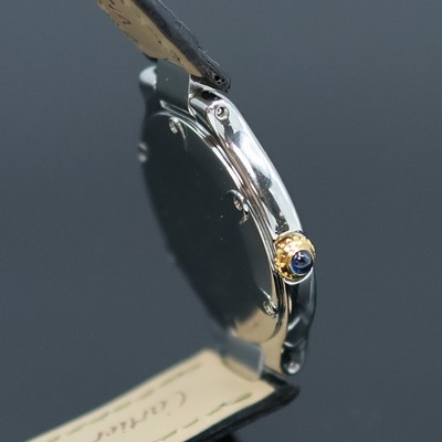 27055565c - CARTIER Linie 21 Armbanduhr Referenz 1340, quarz, z. T. verg. Edelstahlgeh. inkl. orig. ...