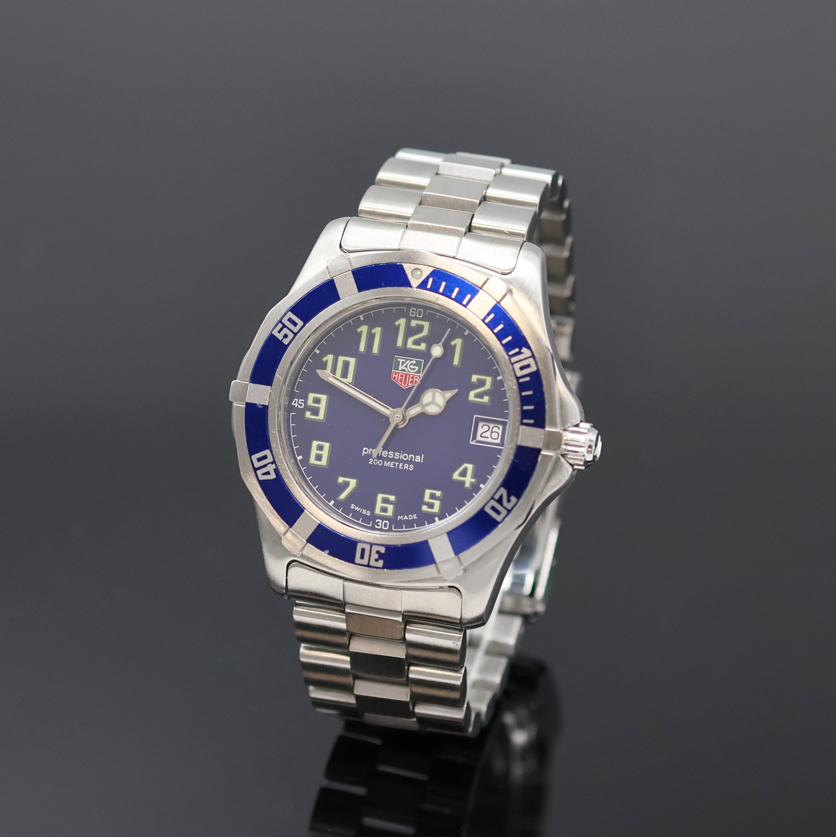 Image 27055650 - TAG HEUER Professional Armbanduhr Referenz WM 1113, quarz, Edelstahlgeh. inkl. ...