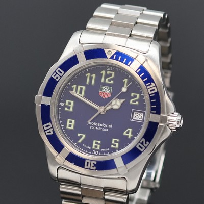 27055650a - TAG HEUER Professional Armbanduhr Referenz WM 1113, quarz, Edelstahlgeh. inkl. ...