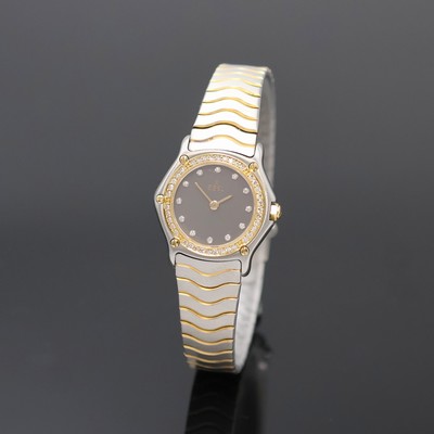 Image EBEL Classic Wave ladies wristwatch reference 166901, quartz, stainless steel/gold ...