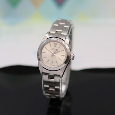 Image ROLEX ladies wristwatch Oyster Perpetual reference 76080, self winding, stainless steel ...