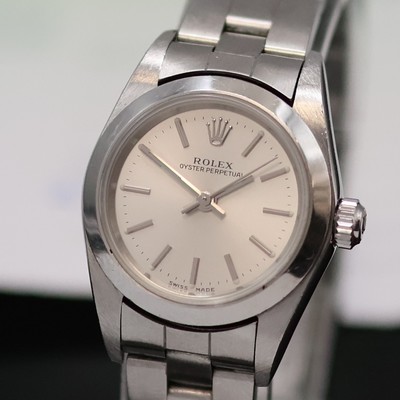 27055972a - ROLEX Damenarmbanduhr Oyster Perpetual Referenz 76080, Automatik, Edelstahlgeh. inkl. ...