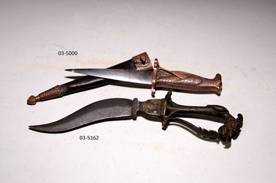 Image Falkendolch, Vorderasien, ausgehendes 19.Jh./20.Jh., Stahlklinge, Messinggriff in Form ...