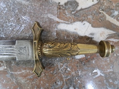 27055992a - Schwert, Kaiserreich Abessinien, wohl ausgehendes 18.Jh., gekehlte Stahlklinge, Kehlung ...