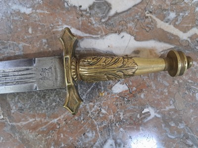 27055992c - Schwert, Kaiserreich Abessinien, wohl ausgehendes 18.Jh., gekehlte Stahlklinge, Kehlung ...