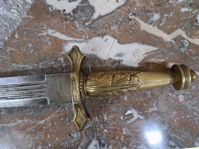 27055992f - Schwert, Kaiserreich Abessinien, wohl ausgehendes 18.Jh., gekehlte Stahlklinge, Kehlung ...