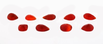 27056604a - Konvolut 9 Feueropale, zus. ca. 8.8 ct, 1x ovalfacett., 1x Cushion Cut, 7x facett. ...