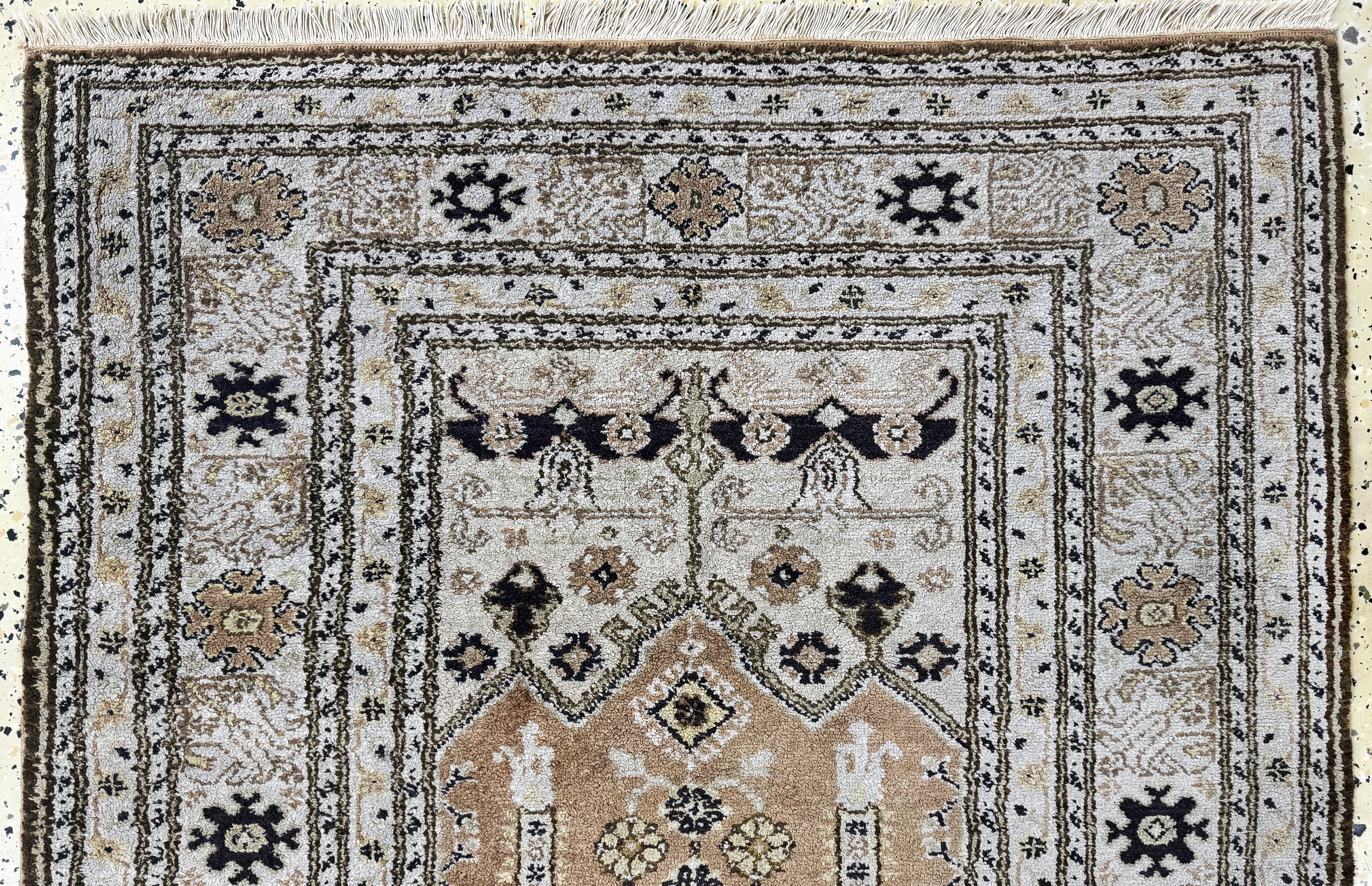 Detail a: Kayseri Flosch, Türkei, Mitte 20.Jhd, merzerisierte Baumwolle, ca. 145 x 95 cm, EHZ:2