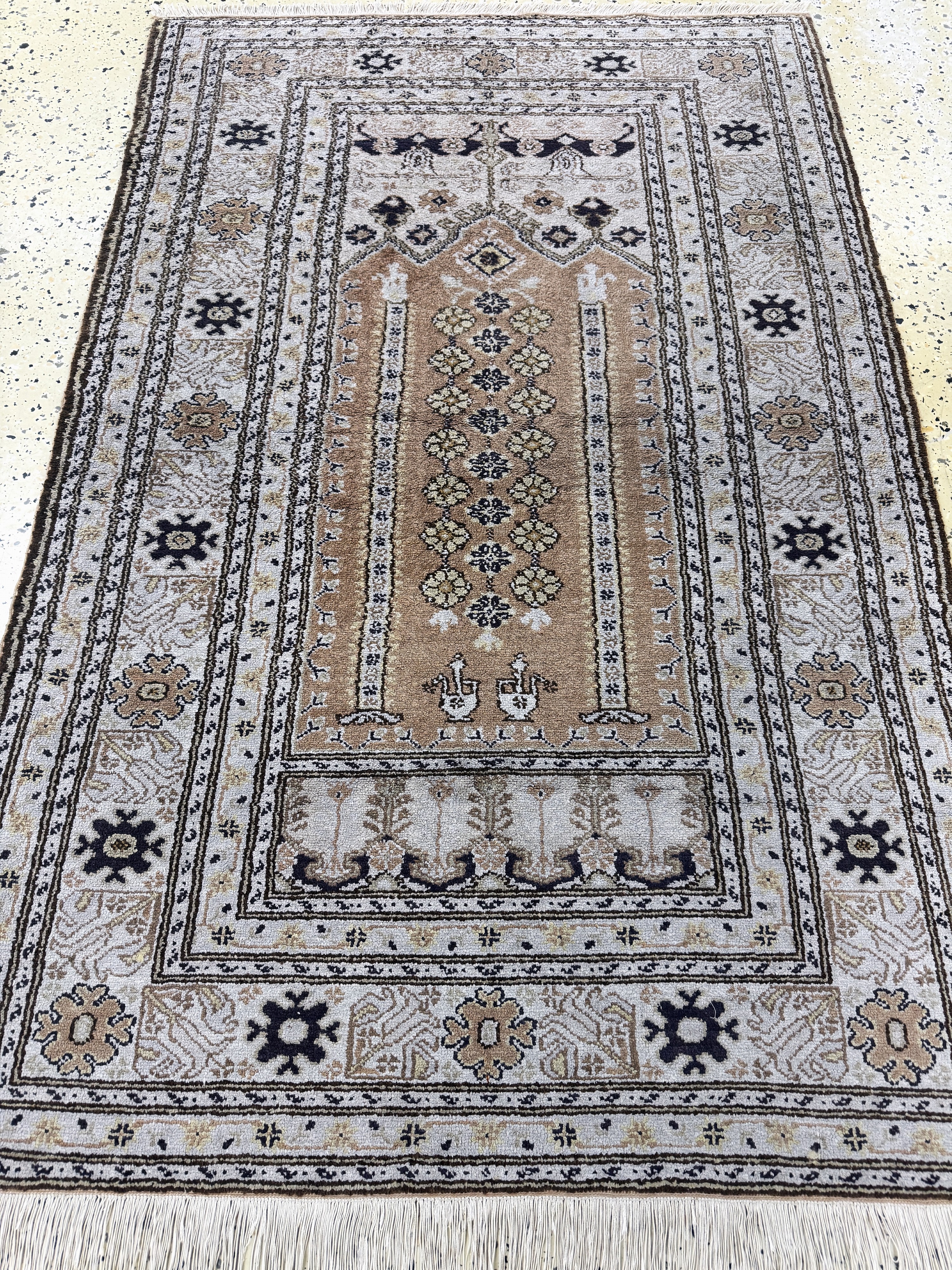 Detail d: Kayseri Flosch, Türkei, Mitte 20.Jhd, merzerisierte Baumwolle, ca. 145 x 95 cm, EHZ:2