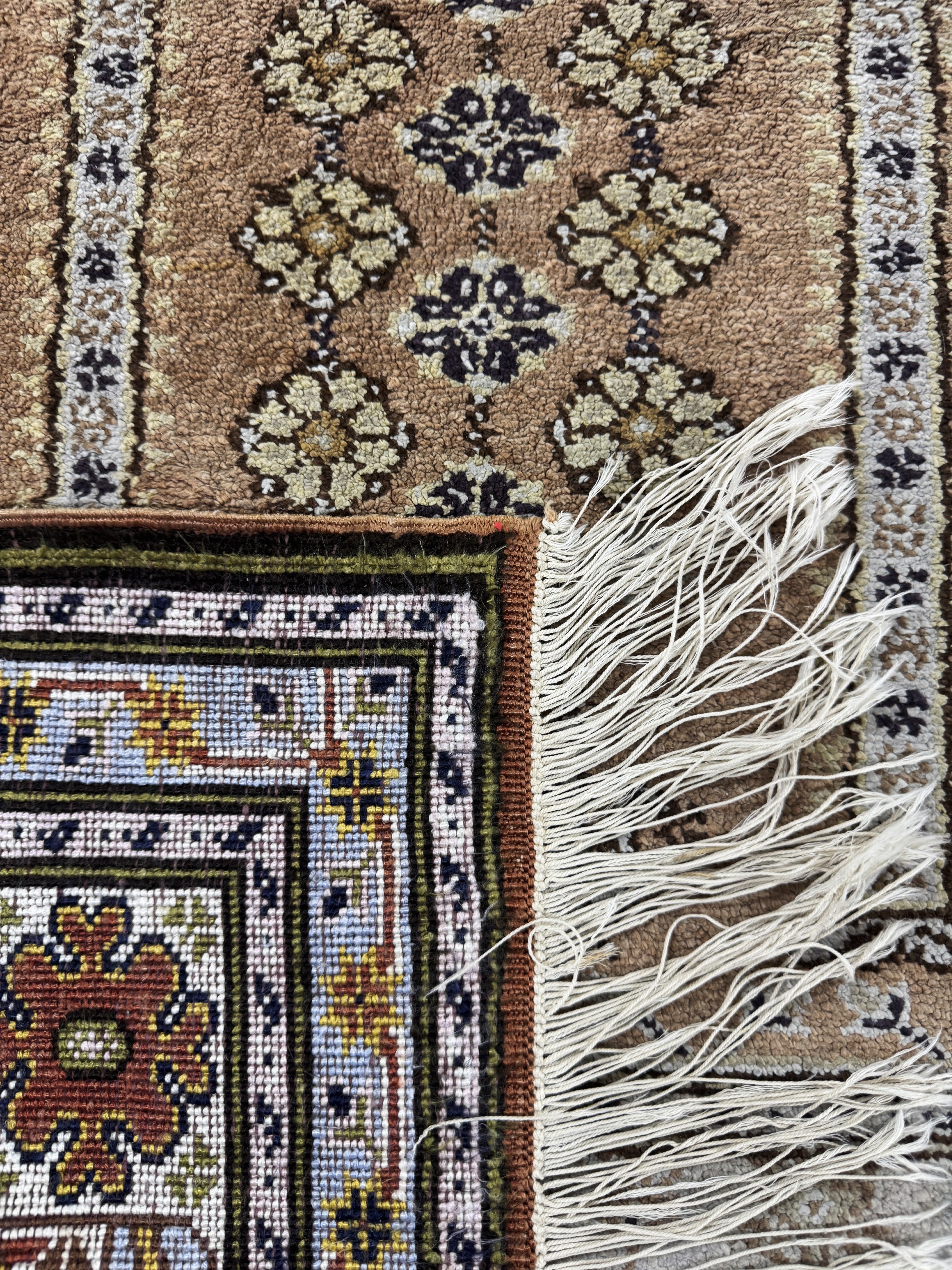 Detail e: Kayseri Flosch, Türkei, Mitte 20.Jhd, merzerisierte Baumwolle, ca. 145 x 95 cm, EHZ:2