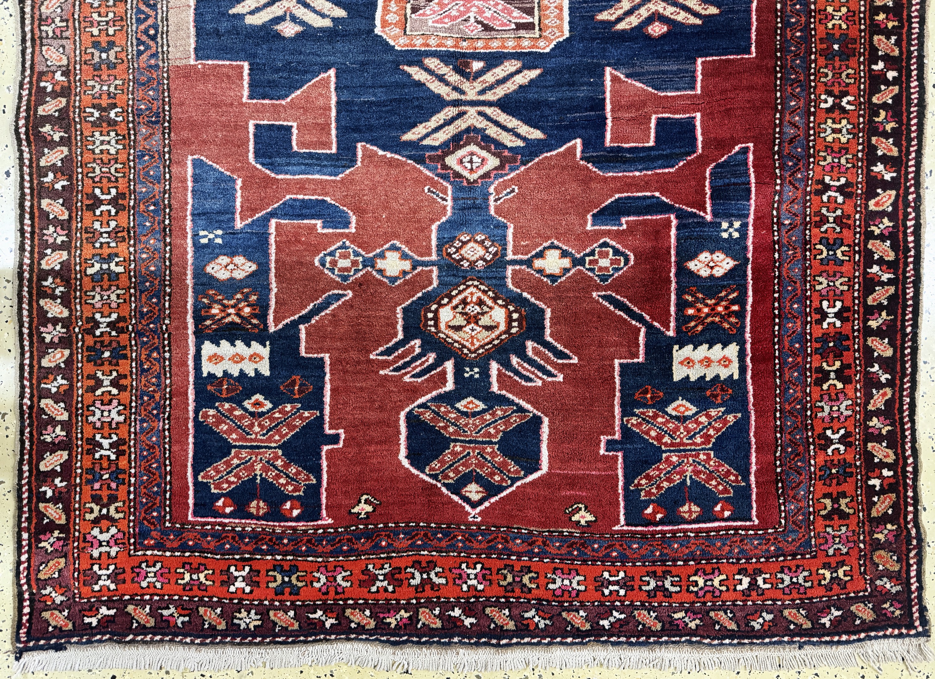Detail d: Meschgin, Persien, Mitte 20.Jhd, Wolle auf Baumwolle, ca. 410 x 150 cm, EHZ: 2