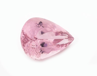 27056700a - Loser Kunzit, ca. 34.7 ct, facett. Tropfen, ca. 24.4 x 17.6 x 13.5 mm, Schätzpreis: ...
