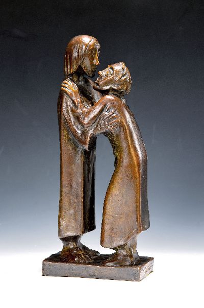 Image Ernst Barlach, ´Das Wiedersehen´ ARA Kunst, Dr. Fritz Albrecht, limitierte Auflage ...