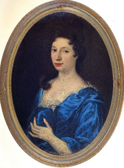 27056817k - Unbekannter Künstler, deutsch, Mitte 19. Jh., Porträt einer jungen Frau in blauem ...