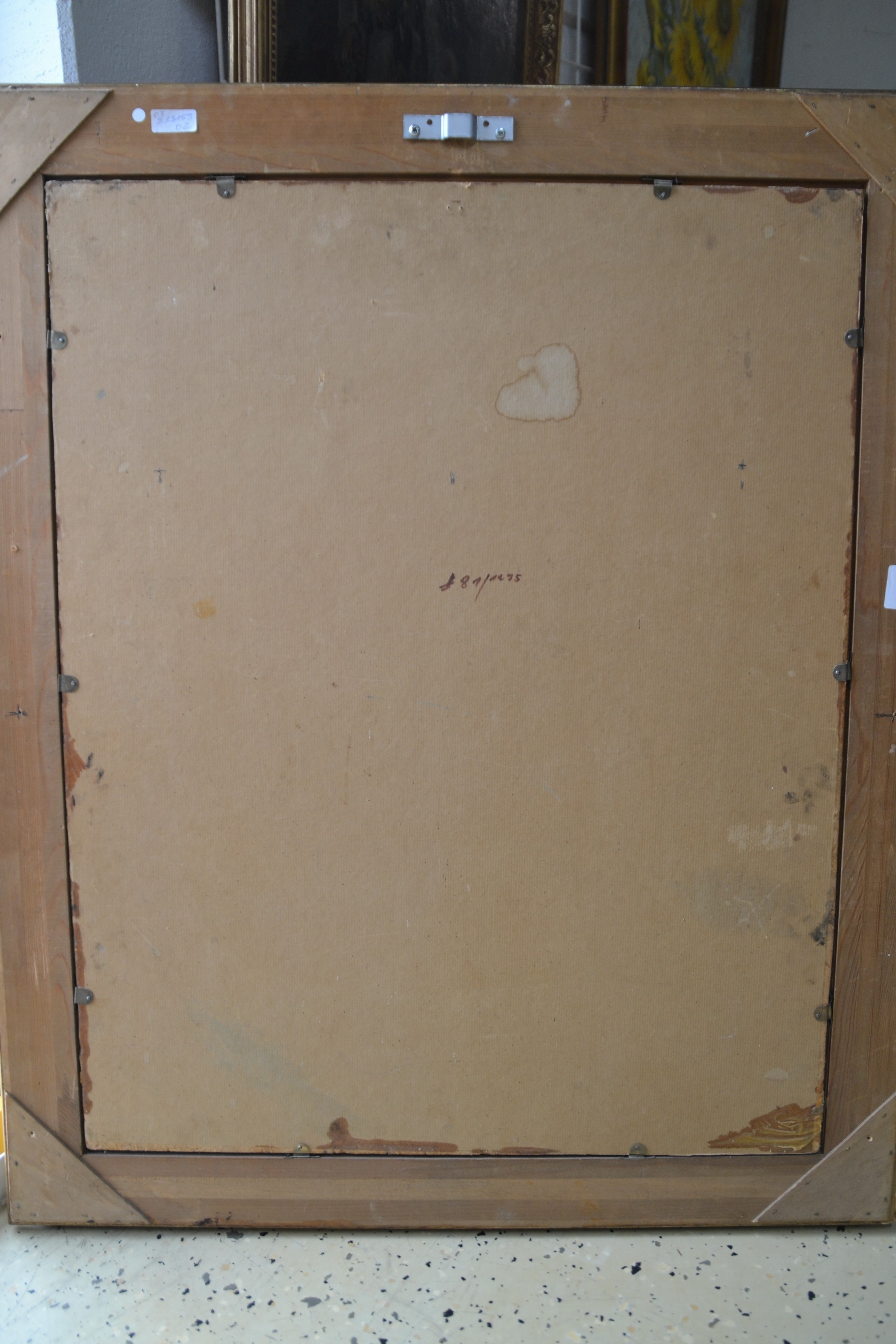 Detail e: Unbekannter Künstler des 18. Jh., Porträt eines Mannes in Rüstung mit rotem Mantel, Orden und Perücke, Öl/Lwd, auf Holz doubliert, restauriert, ...
