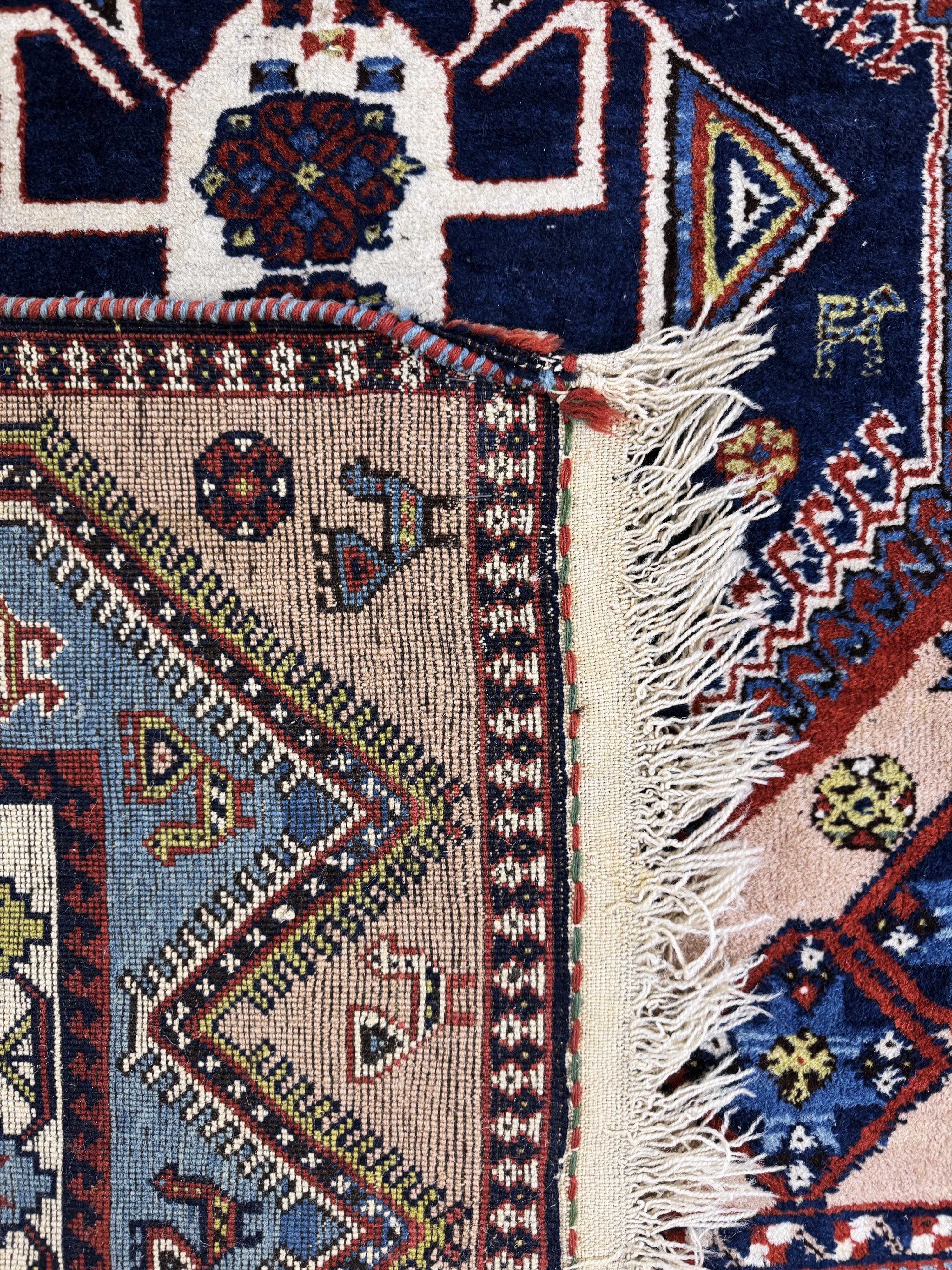Detail k: Yalameh, Persien, Mitte 20.Jhd., Wolle auf Wolle, ca. 407 x 325 cm, EHZ: 2-3