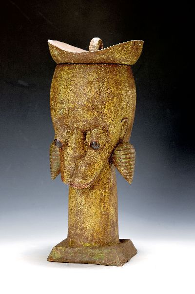Image Ahnengefäss, Sulawesi, 2.Hälfte 20.Jh., Holz geschnitzt, stilisierter, lang gezogener ...