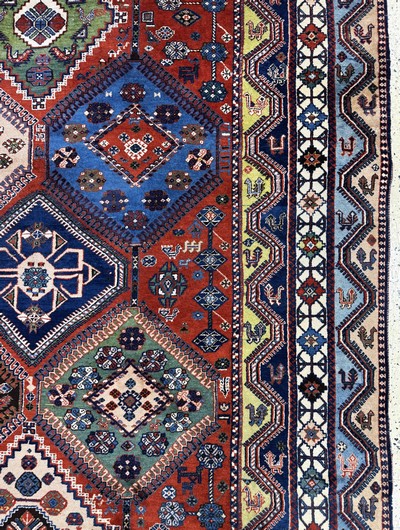 27057094f - Yalameh, Persien, Mitte 20.Jhd., Wolle auf Wolle, ca. 407 x 325 cm, EHZ: 2-3 ...