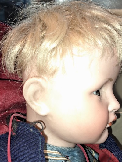 27057112k - Porzellankopfpuppe, Kämmer & Reinhard, 114, um 1909, braune Schlafaugen, geschlossener ...