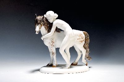 Image Porzellanfigur, Mädchen mit Pferd, Rosenthal, Entw. Max Hermann Fritz (1873-1948), ...