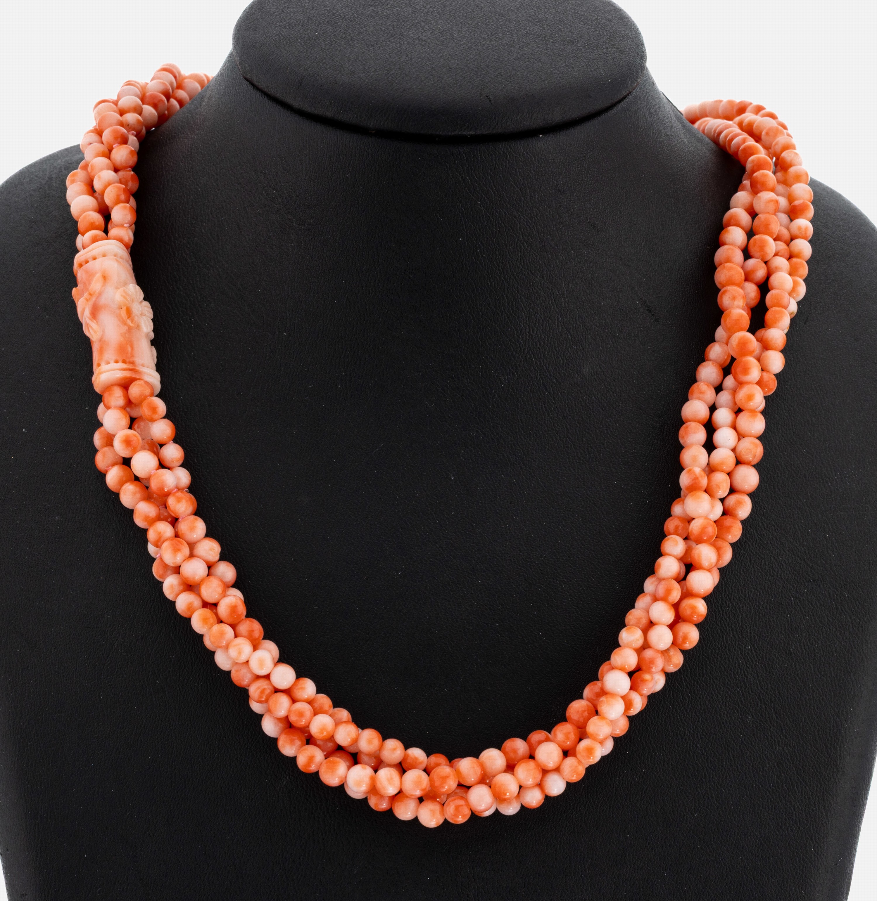 Image 27057363 - Korallen-Collier, endlos, 4-rhg. Korallen- Kugeln, D. ca. 4.9 mm, Zierelement, floral ...
