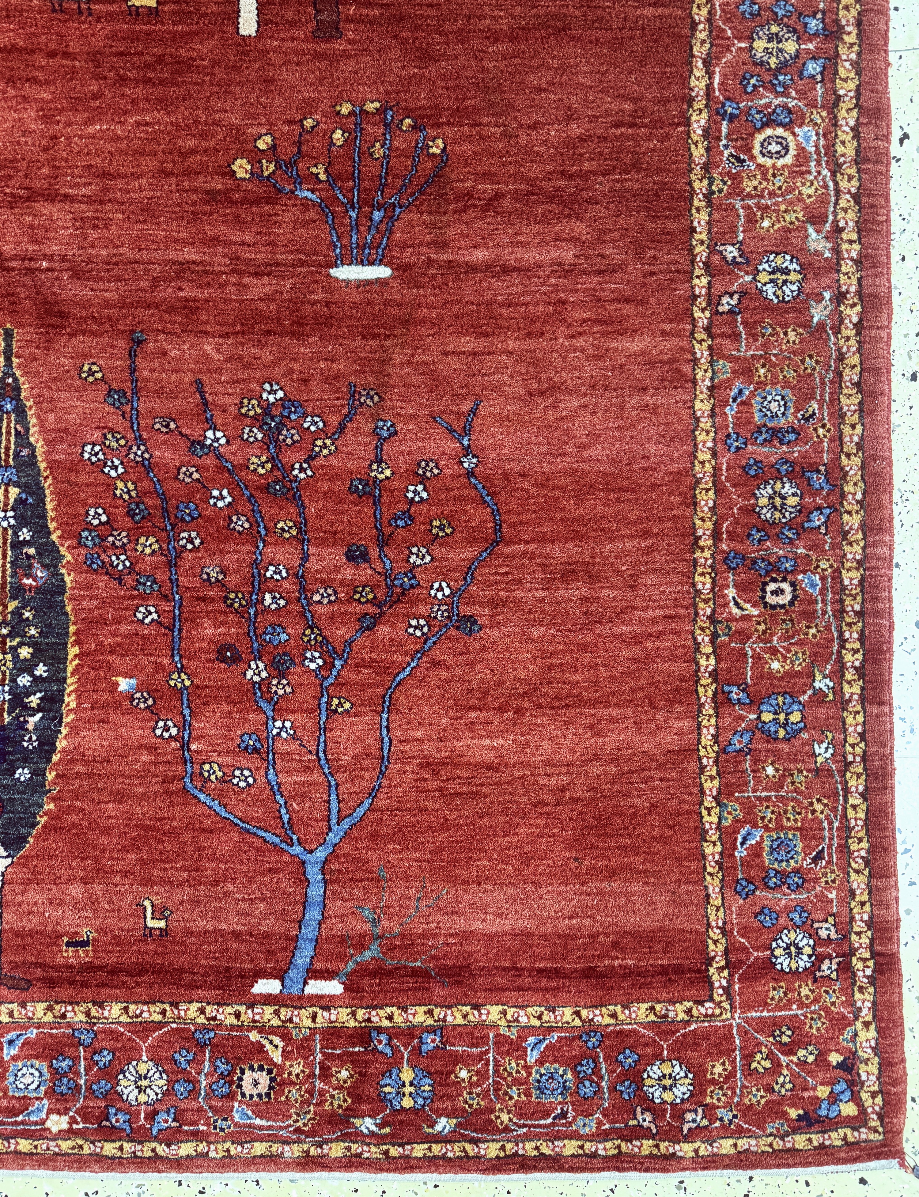 Detail a: Gabbeh fein Loribaft, Persien, Ende 20.Jhd,Wolle auf Wolle, ca. 295 x 247 cm, Reinigungsbedürftig, EHZ: 2