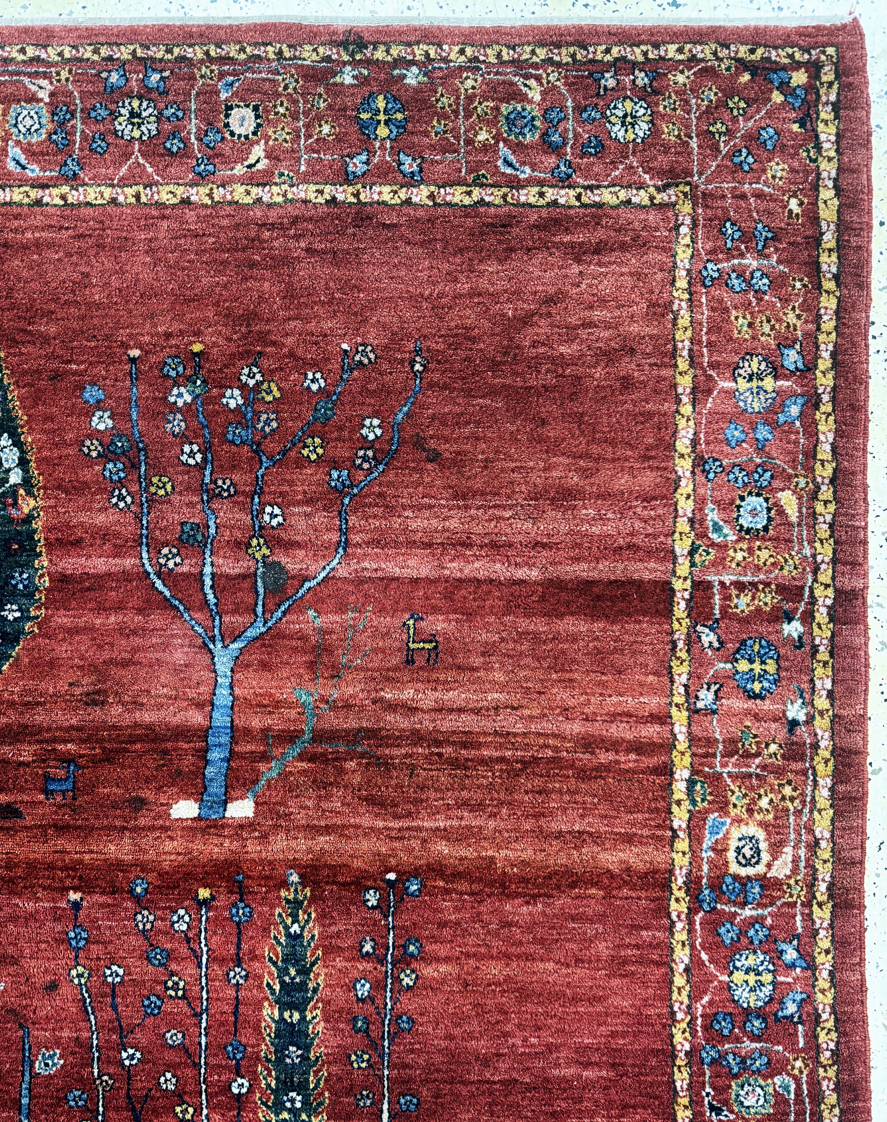 Detail f: Gabbeh fein Loribaft, Persien, Ende 20.Jhd,Wolle auf Wolle, ca. 295 x 247 cm, Reinigungsbedürftig, EHZ: 2