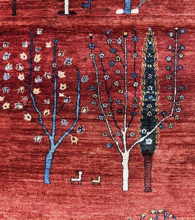 27057366g - Gabbeh fine Loribaft, Persia, late 20th century, wool on wool, approx. 295 x 247 cm, in ...