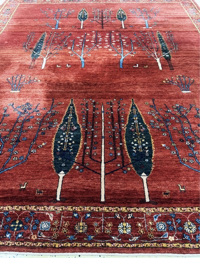 27057366h - Gabbeh fine Loribaft, Persia, late 20th century, wool on wool, approx. 295 x 247 cm, in ...