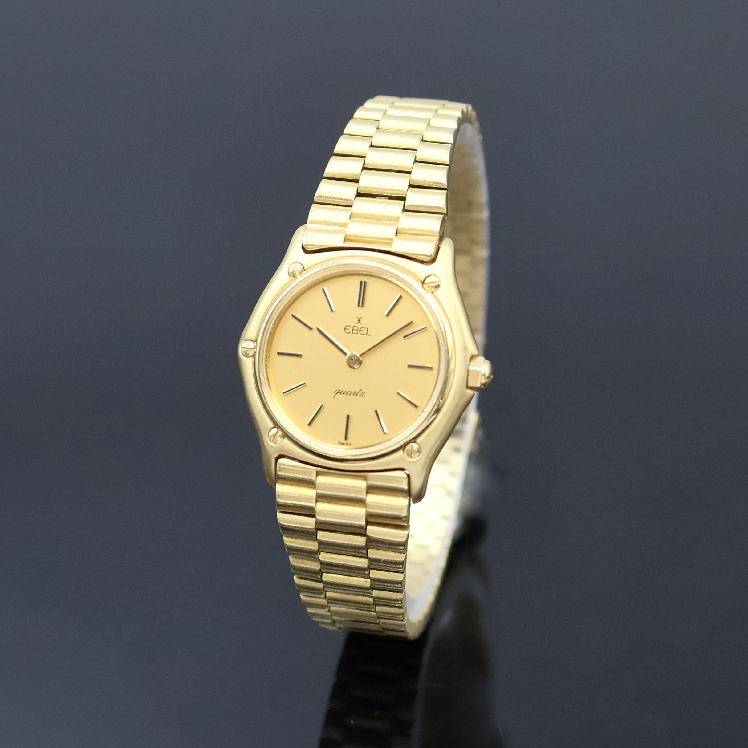 Image 27057428 - EBEL 18k yellow gold ladies wristwatch, Switzerland around 1995, quartz, monocoque- case ...