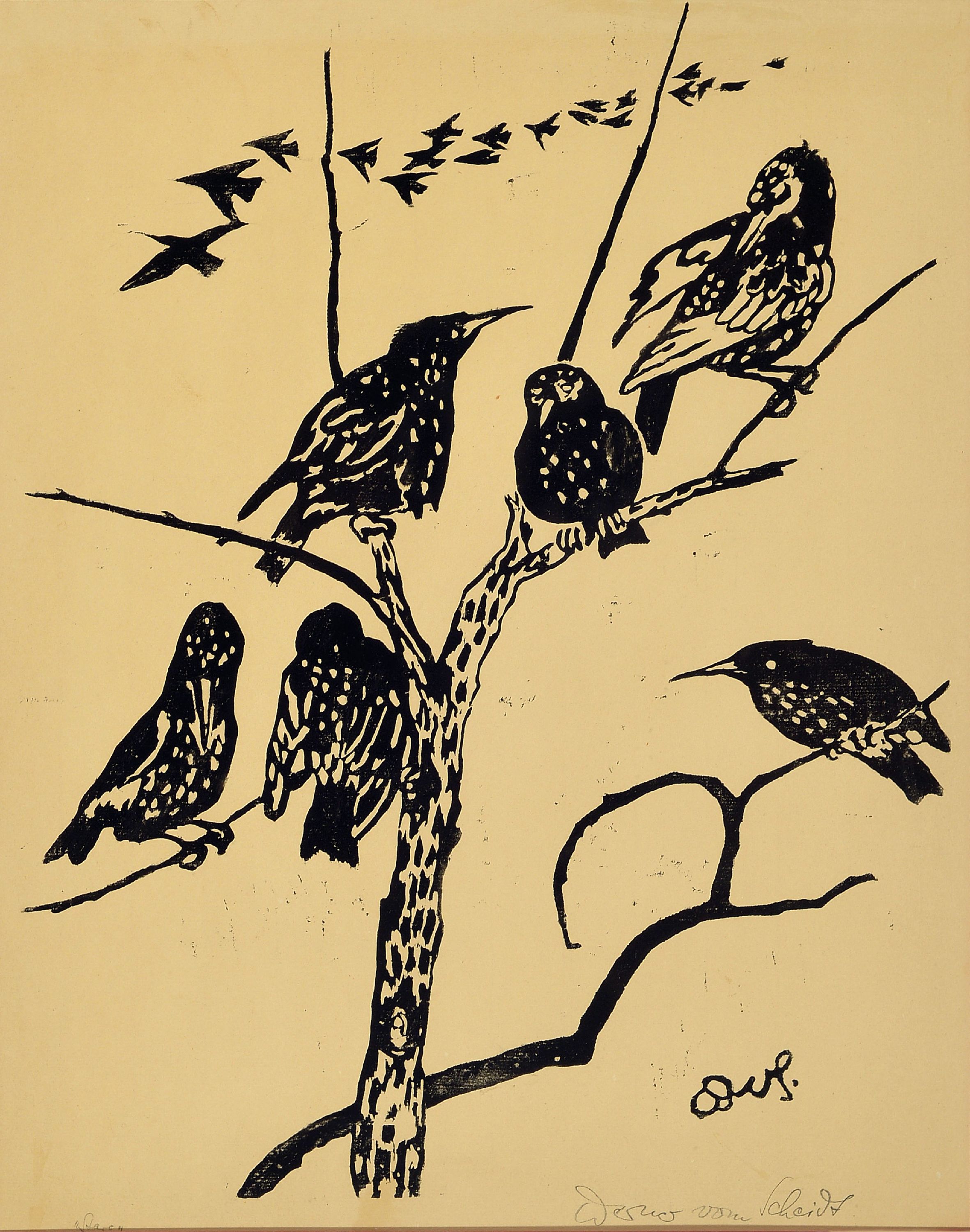 Image 27057483 - Werner vom Scheidt, 1894 Großblittersdorf-1984Bad Berzabern, 2 Holzschnitte mit ...