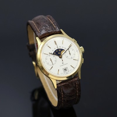 27057427b - CHRONOSWISS Herrenchronograph mit Mondphase in GG 750/000, Schweiz um 1990, Handaufzug, ...