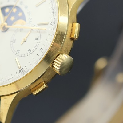 27057427d - CHRONOSWISS Herrenchronograph mit Mondphase in GG 750/000, Schweiz um 1990, Handaufzug, ...