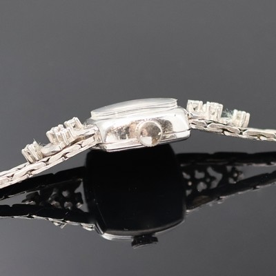 27057433c - ANKER Damenarmbanduhr mit Diamanten in WG 585/000, Schweiz um 1965, Handaufzug, Goldband ...