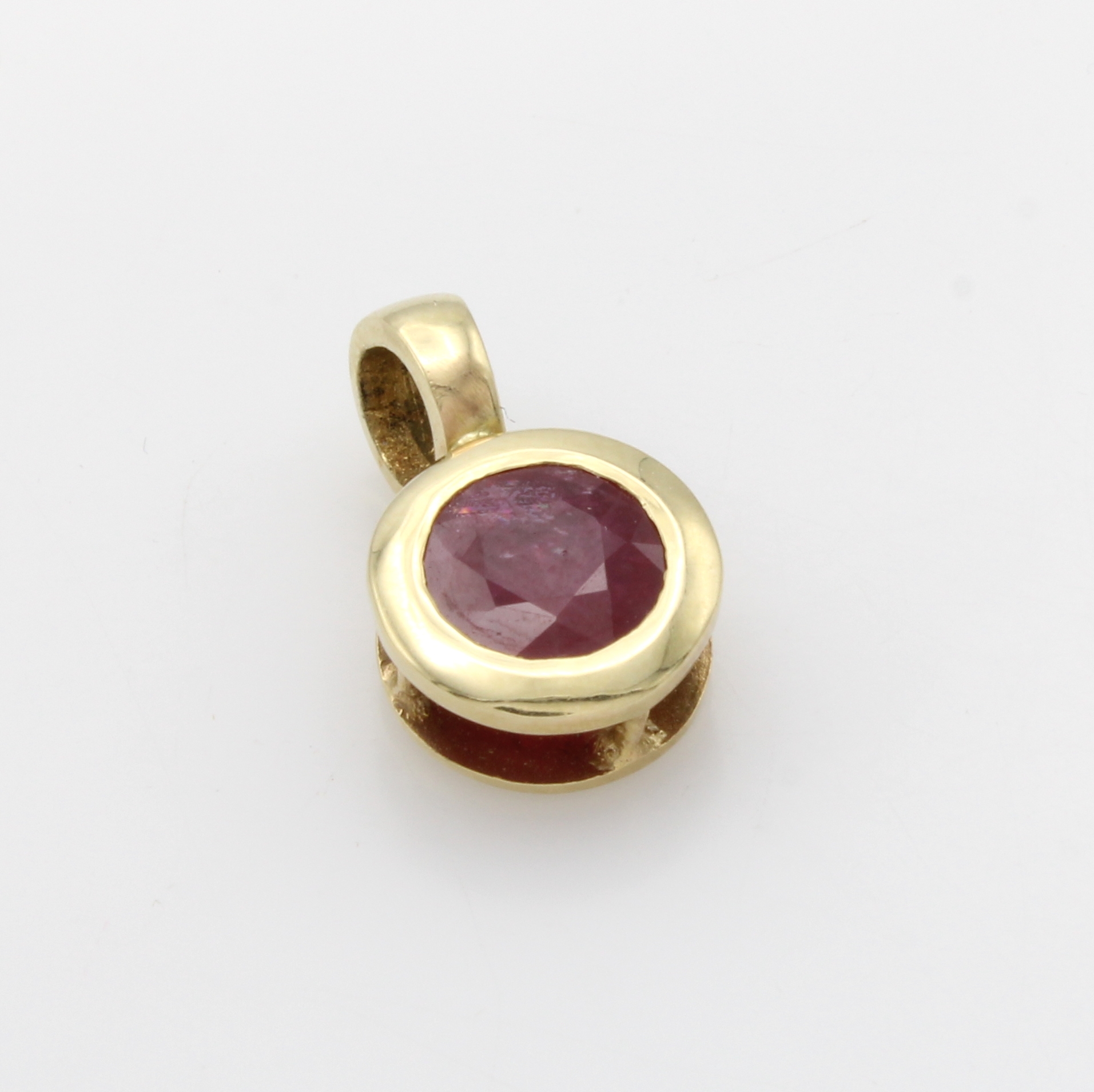 Image 27057850 - Anhänger mit Rubin, GG 585/000, Rubin in glatter Fassung ca. 1.4 ct Schätzpreis: 1030, ...